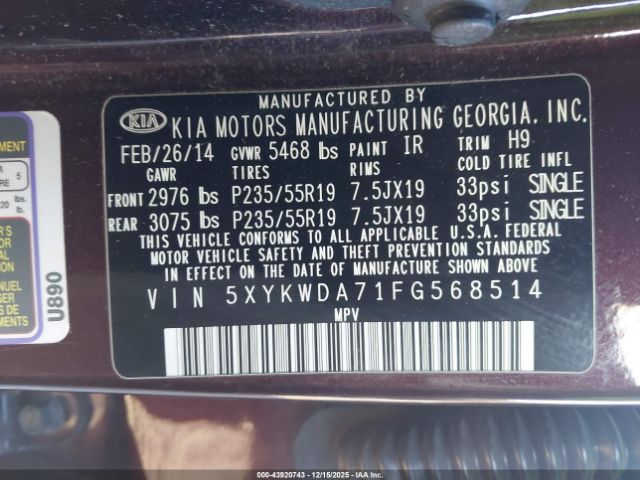 Kia Sorento Sx V6 Image 7